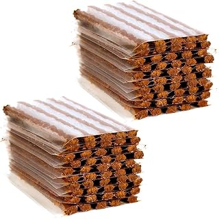 ZESLIV 100 tiras vulcanizadas para reparación de neumáticos de coche, 100 mm x 6 mm, color marrón