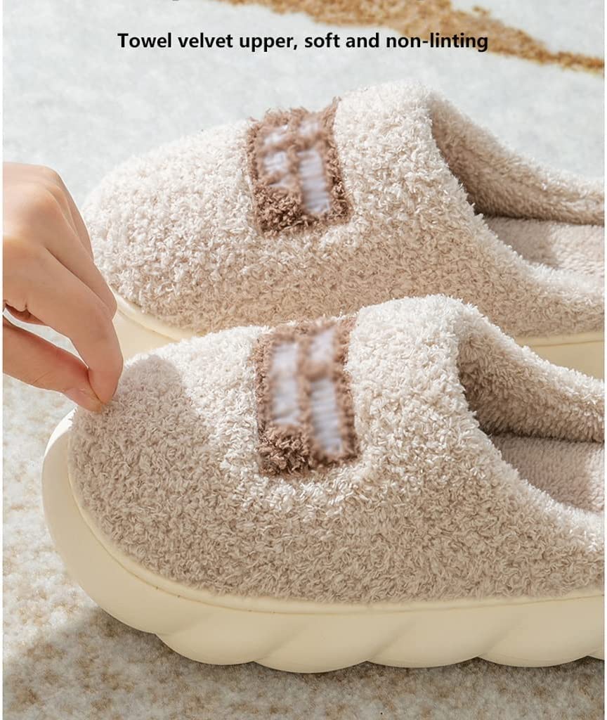Zapatillas Zapatos de algodón ligeros y cómodos, zapatillas de casa antideslizantes antideslizantes de invierno para mujer, zapatillas suaves y esponjosas cálidas para mujer Zapatos de algodón