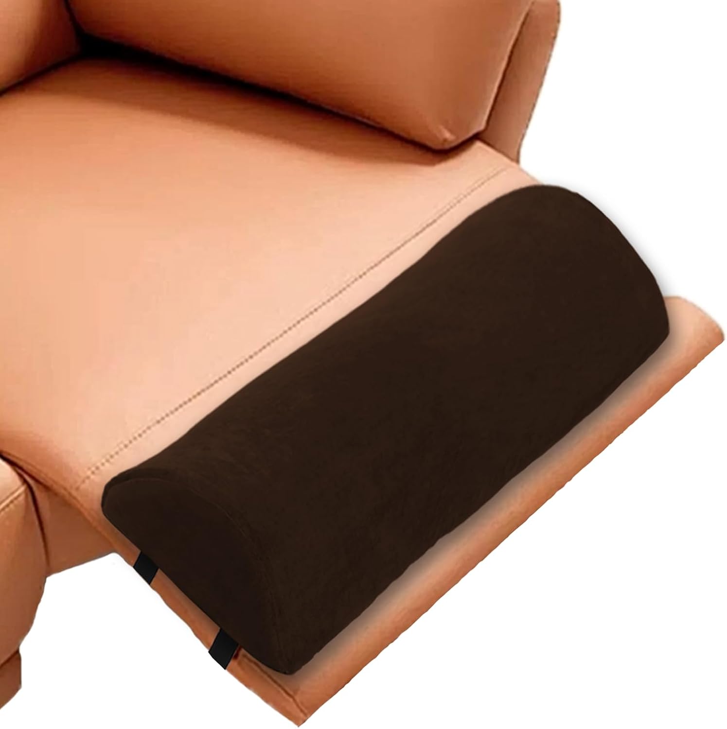 Recliner Foot Pillow High Resilience Foam - Leg Pillow for Sleeping Soft and Supportive Half Moon Bolster Pillow Recliner Pillows for Headrest Back Lumbar Support (Brown)