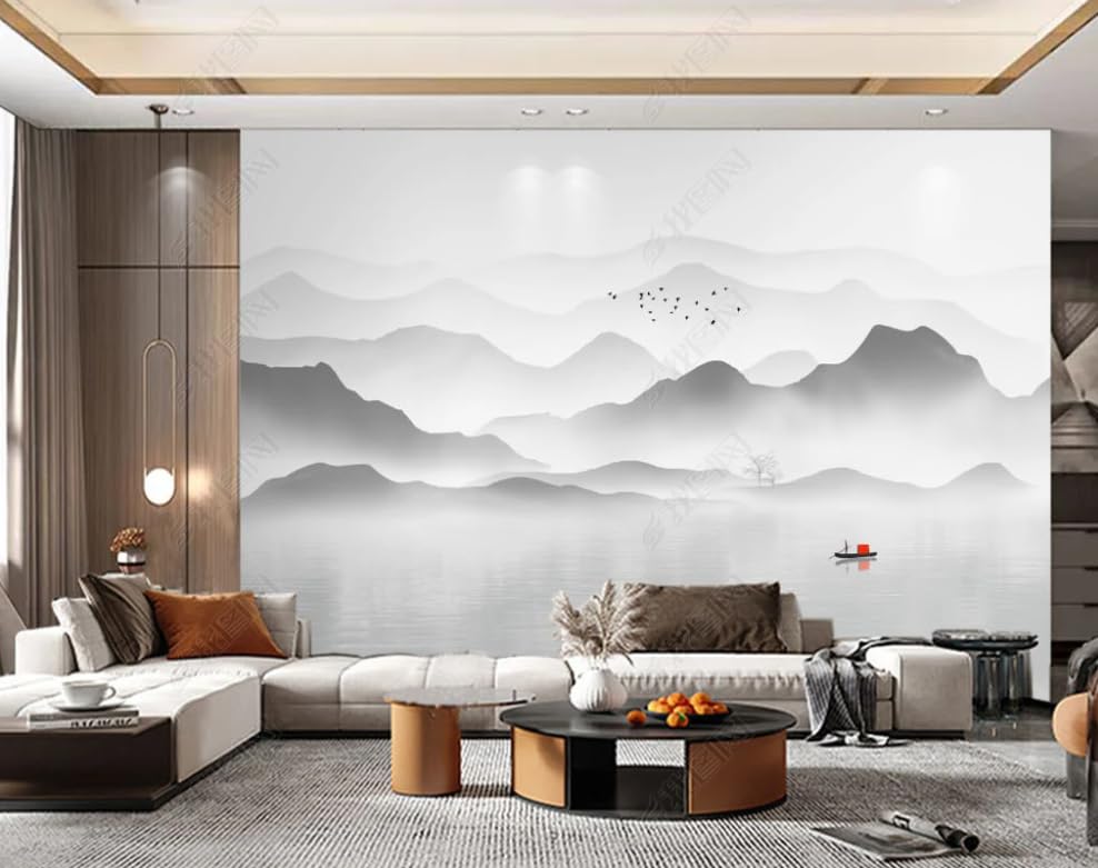 Papier peint intissé paysage solution pour habiller un grand mur de salon et restaurant