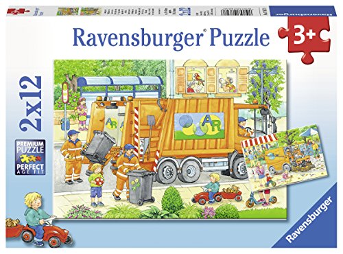 Preisvergleich Produktbild Ravensburger 07617 Unterwegs mit Müllabfuhr und Kehrmaschine