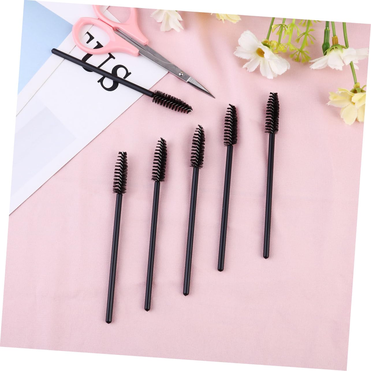 SOESFOUFU Essential Makeup Tools 11pc Eyelash Scissors Set Eyelash Spiral for Lash Separation