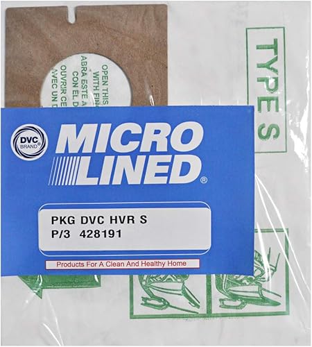 Hoover - Bolsas para aspiradora tipo S, marca de repuesto DVC diseñada para adaptarse a aspiradoras Hoover Futura y Spectrum, 3 bolsas en paquete