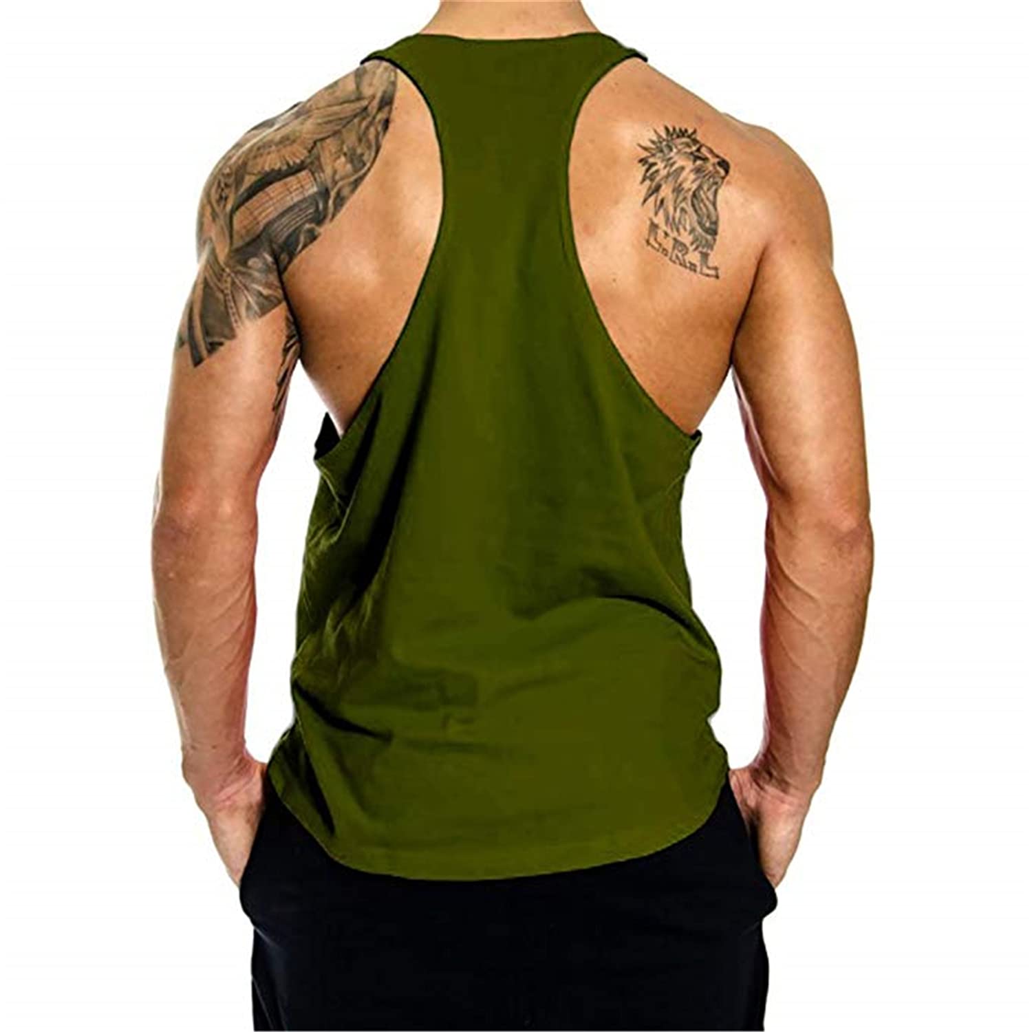 Beast Camisetas sin Mangas Elástica de Fitness Hombre Deportiva Culturismo Tank Top