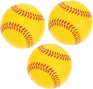 3個 スポンジ製軽量トレーニング野球ボール 用 ソフトボール 室内外練習向け 少年リーグ対応 野球パーティーやプレゼントに