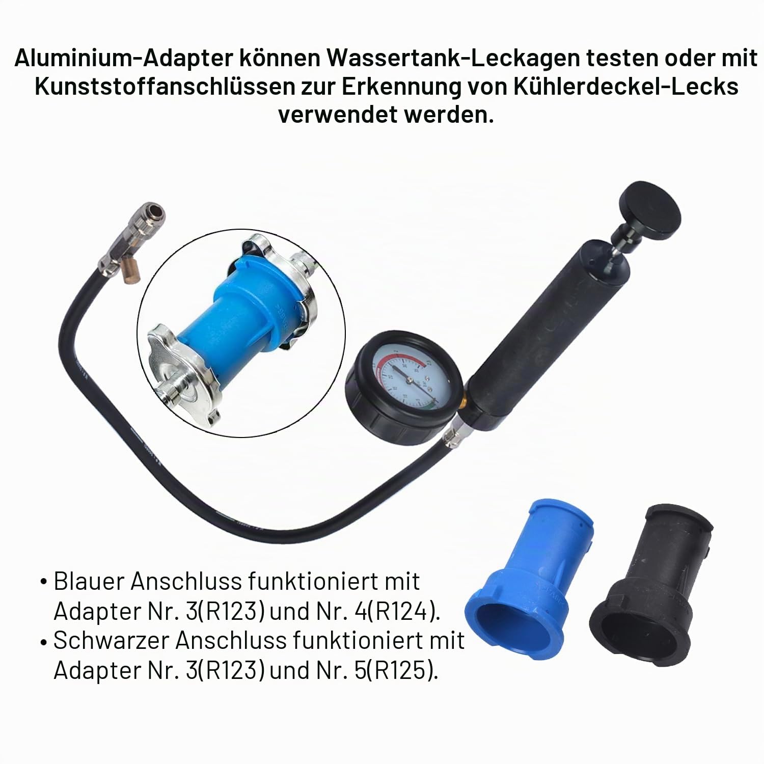28 TLG Kühlsystemtester Abdrückgerät Kühlerabdrückgerät Kühler Druck Prüfung Abdrückgerät Kühlsystem Tester