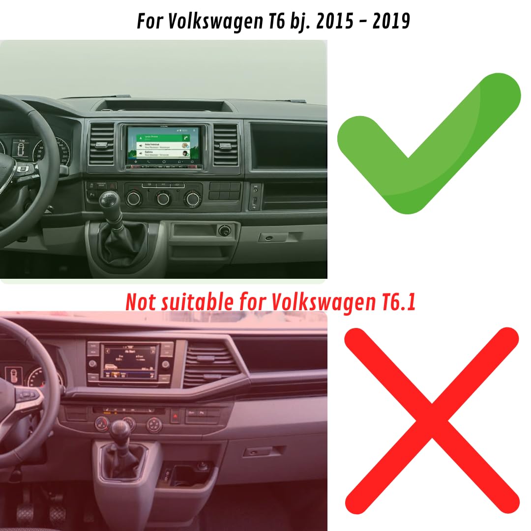 Getränkehalter passend für VW T6 Transporter – Becherhalter für das Ablagefach neben dem Schalthebel – Passgenau in Scharz bj. 2015-2024