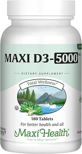 Suplemento dietético de vitamina D3 de 5000 UI - Fácil de tragar - Inodoro e insípido - Apoya la absorción de calcio, la salud inmunológica y la