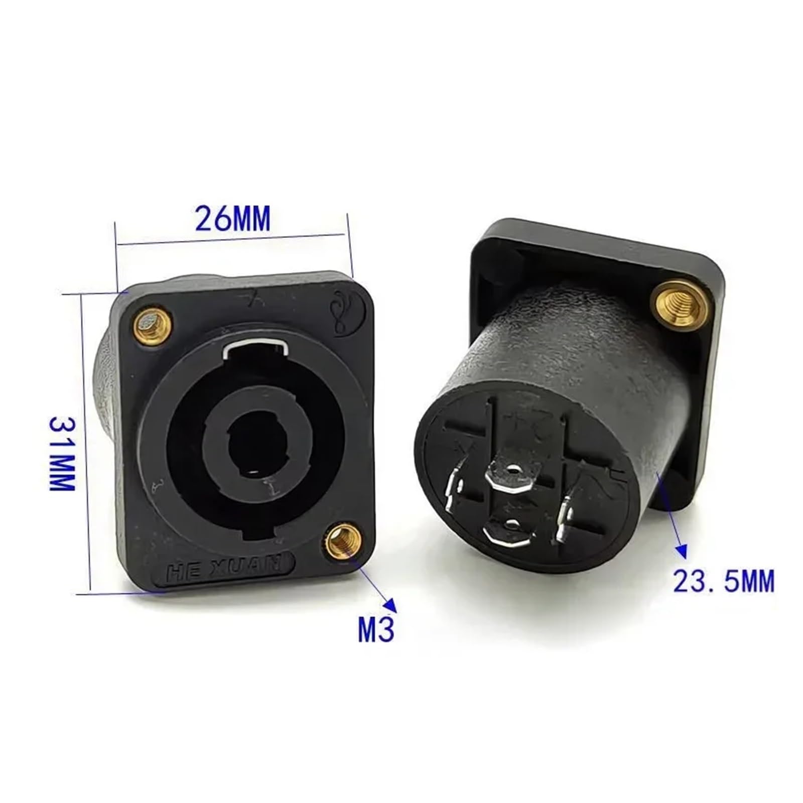 Konwerter wtyczek jack, Złącze audio 4-pinowe, wzmacniacz głośnikowy, konwerter z blokadą(8,5PCS)