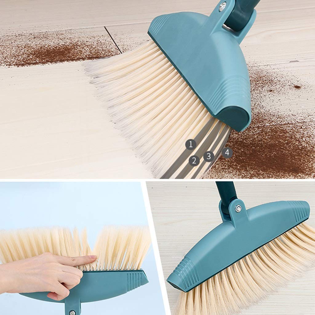 Set di scopa e paletta per casa, cucina, ufficio, garage, barbiere, autopulente, per interni ed esterni, design verticale per una pulizia senza sforzo