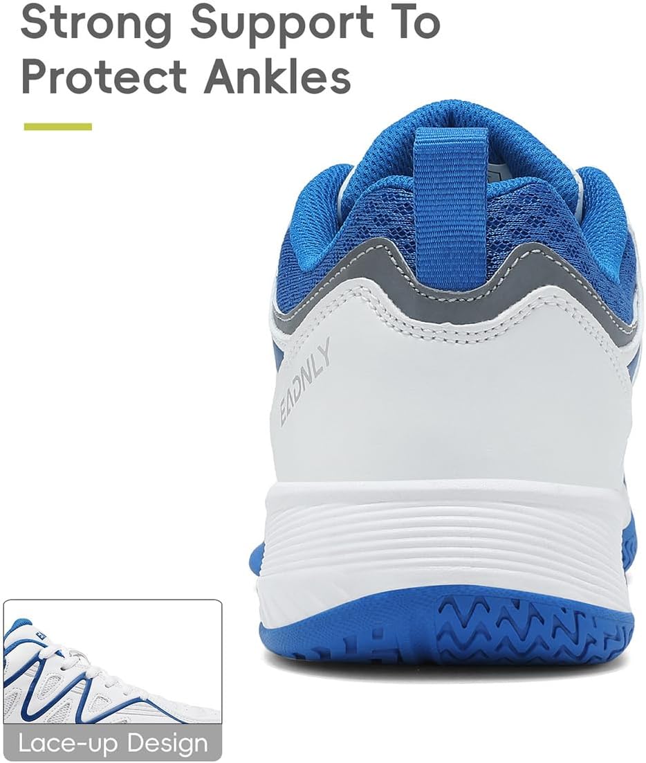 Mens Tennis Shoes Wide Pickleball Shoes for Men Lightweight Non Slip Sneakers All Court