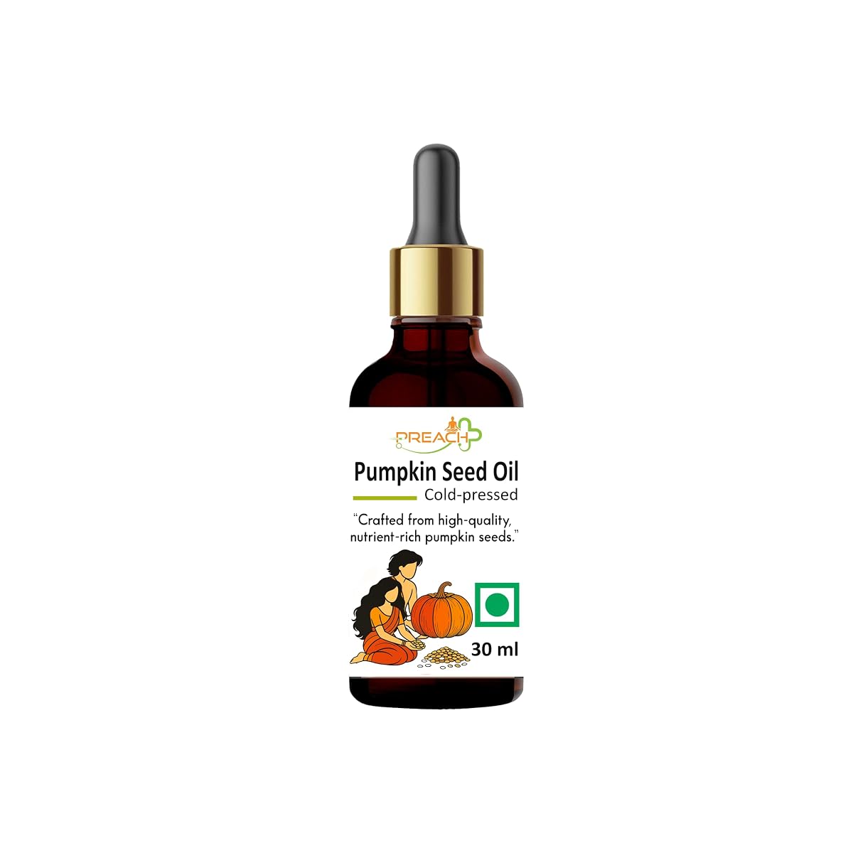 Preach Pharma Pumpkin Seeds Oil Cold Pressed | Rich In Omega 3 6 9 | Carrier