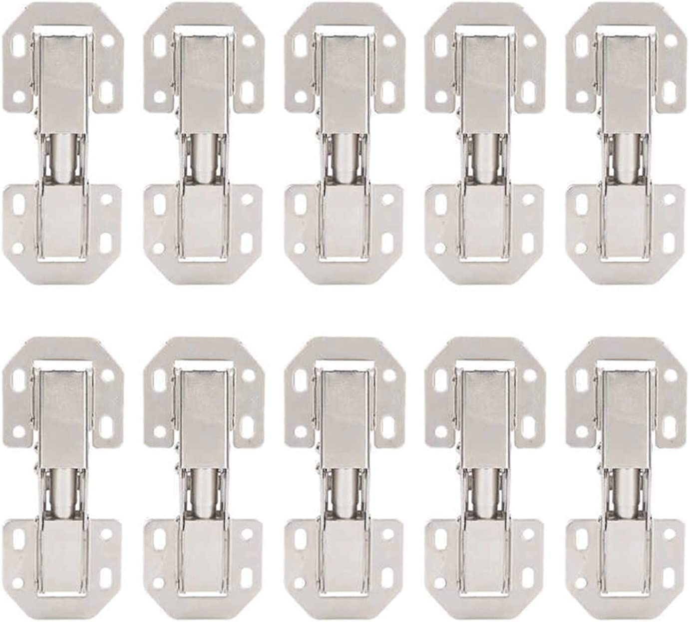 Cabinet Butt Hinge,Folding Door,10pcs No-Drilling Hole Bridge Shaped Cupboard for Furniture Supplies