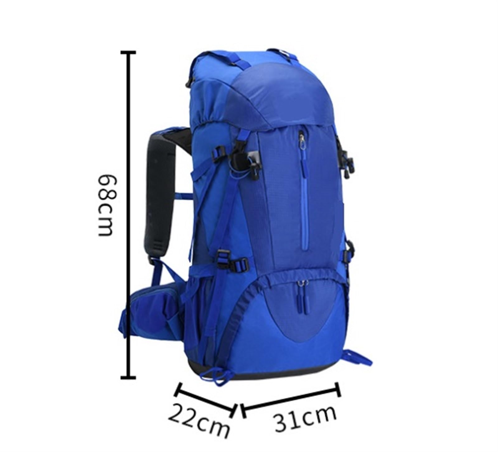 Mochila Viaje para Escalar Mochila De Nailon Impermeable Para Montañismo, Mochila De Viaje De 55L, Mochila Para Acampar Al Aire Libre Mochila Trekking(Rot)