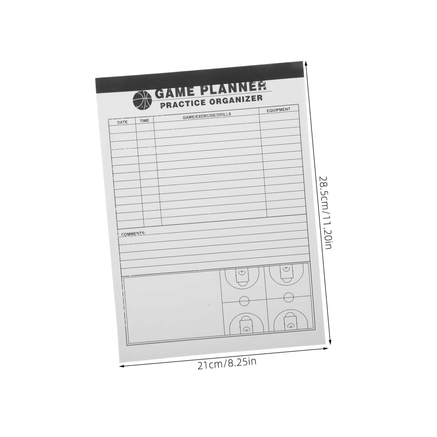 Yardwe Portable Basketball Score Record Book Basketball Supplies for and Players