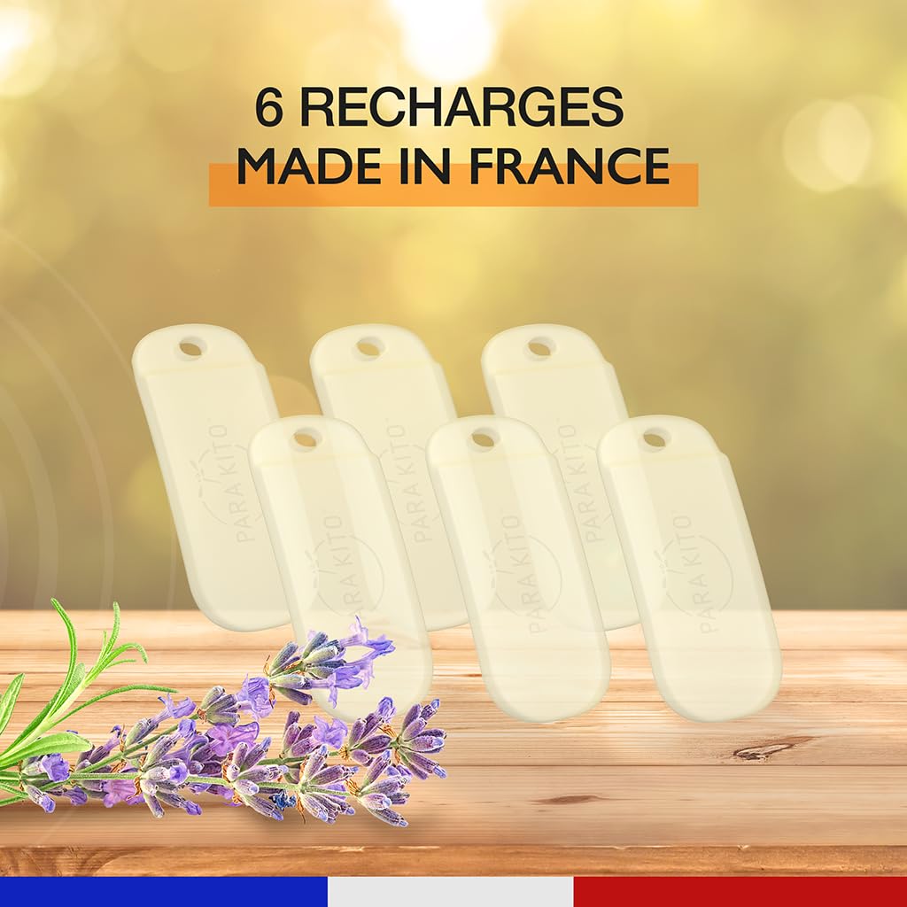 BIOSYNEX - PARAKITO - Recharges pour Bracelets Anti-Moustiques - 6 Plaquettes Recharges (4 + 2 Offertes) - 3 Mois de Protection (6x15 Jours) - Sans DEET