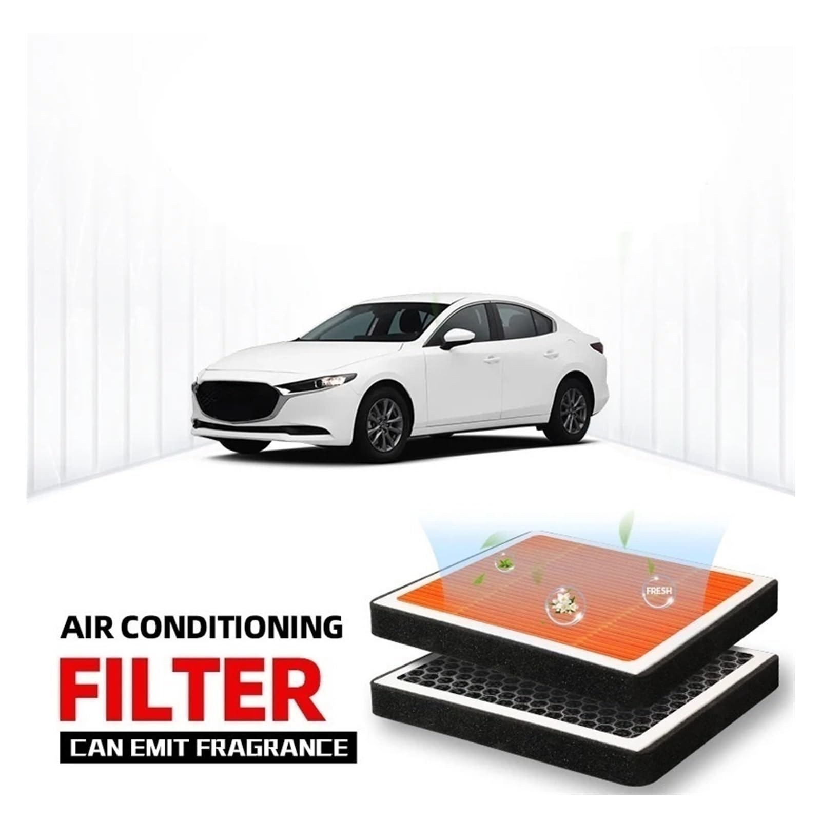 per Ma&zda 3 Filtro Abitacolo Aria Condizionamento al Carbone Attivo con per Purificare L'aria Dell'abitacolo A Carboni Attivi Filtris Automobilistici