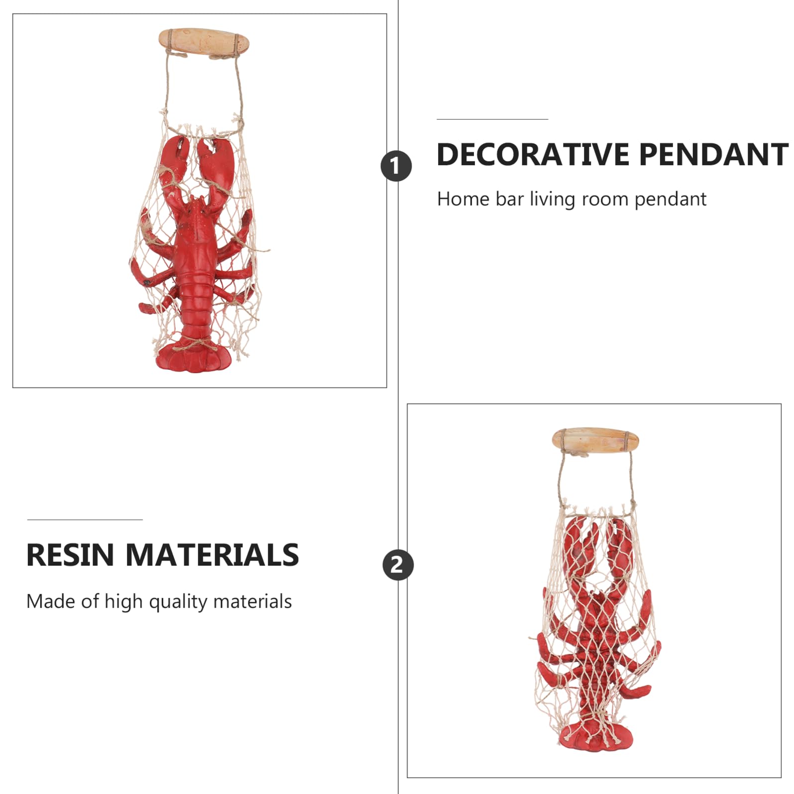 HOMSFOU Decorazione da e Multifunzionale in Resina a Forma di Aragosta Facile da Decorare e Chic per Giardino e Cortile
