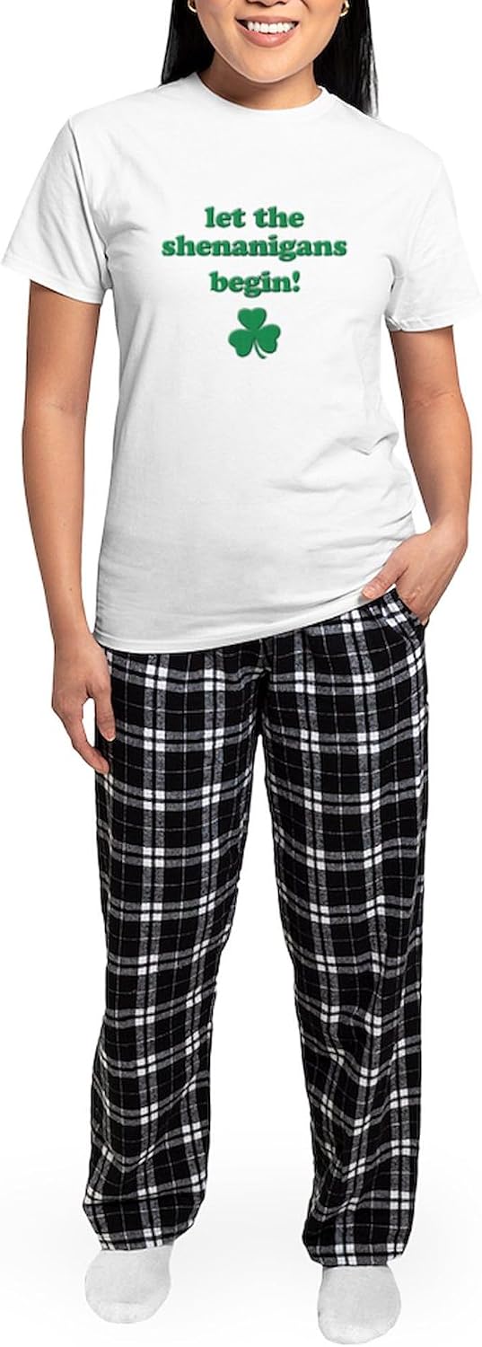 CafePress Shenanigans Pajamas Women's Novelty Cotton Pajama Set, Comfortable PJ Sleepwear