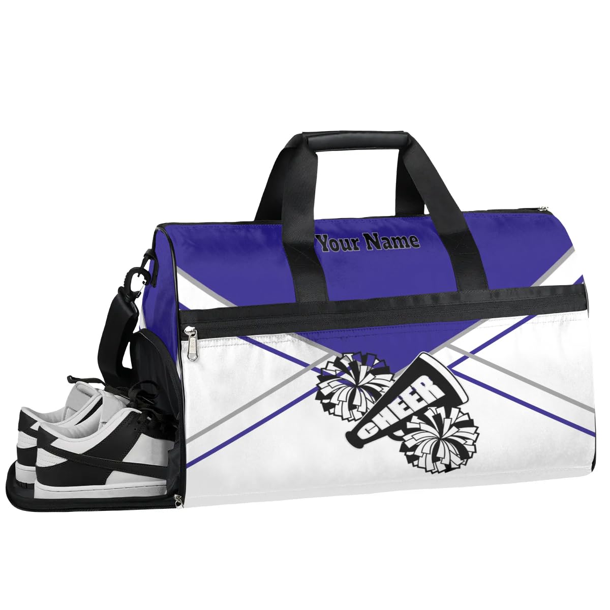 Personalized Cheer Duffel Bag Cheerleader Weekender Overnight Bag Custom Name Team Gift Lightweight Gymnastics Dance Bag Waterproof Sport Gym Travel