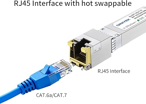 Vista 27 de Transceptor 10GBase-LR SFP+, módulo monomodo 10G SFP+LC para Netgear, SMF, 1310nm, hasta 6.2 mi, DDM