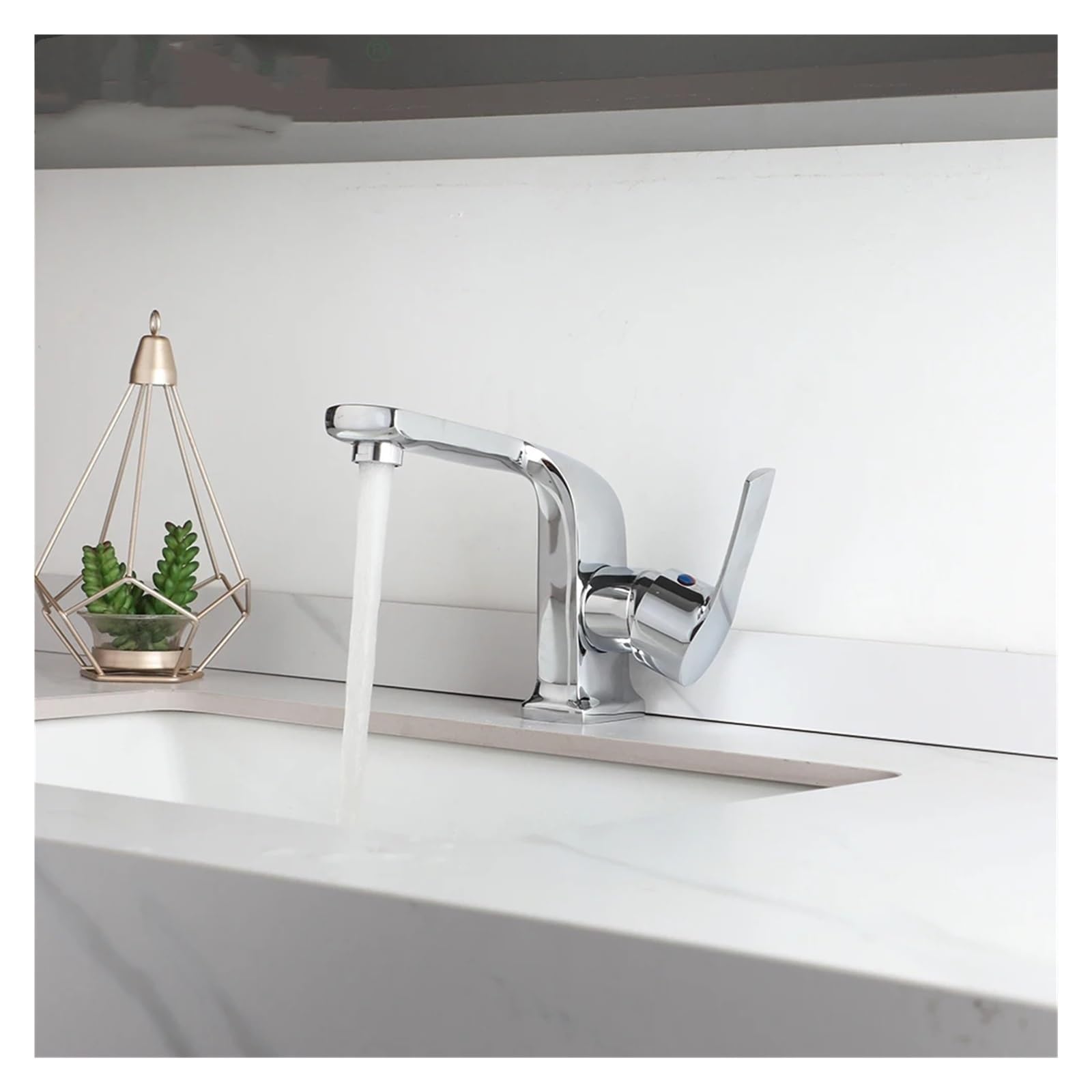 Robinets montés sur le pont en chrome brillant pour lavabo haut de gamme - 7