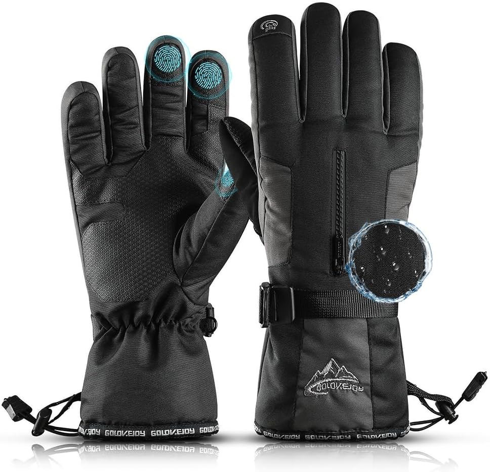 Naletie Thermal Gloves, Waterproof Winter Skiing Gloves, Coldproof