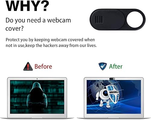 Miniatura 3 de LUC Funda para cámara web, paquete de 6 fundas ultrafinas para cámara web, compatible con MacBook, laptop, PC, computadora, iMac, iPad, protege la