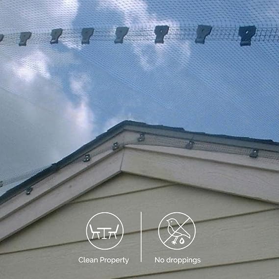Bird-X Standard Bird Netting, Ideal for Gardens and Lightweight Applications, UV-Stabilized Mesh Netting with 3/4 Hole Opening, Easy to Install, 200' x 14'
