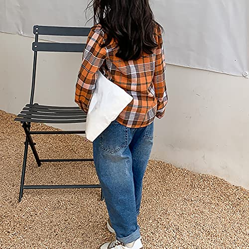 Betusline Little Baby Girl's Plaid Long Sleeve Flannel Shirt, 12 Months - 7 Years3