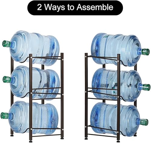 Miniatura 3 de Water Cooler Jug Rack 3-Tier Water Bottle Storage Rack 5 Gallon Jugs Water Detachable Heavy Duty Water Bottle Holder Shelf Save Spacer Easy to