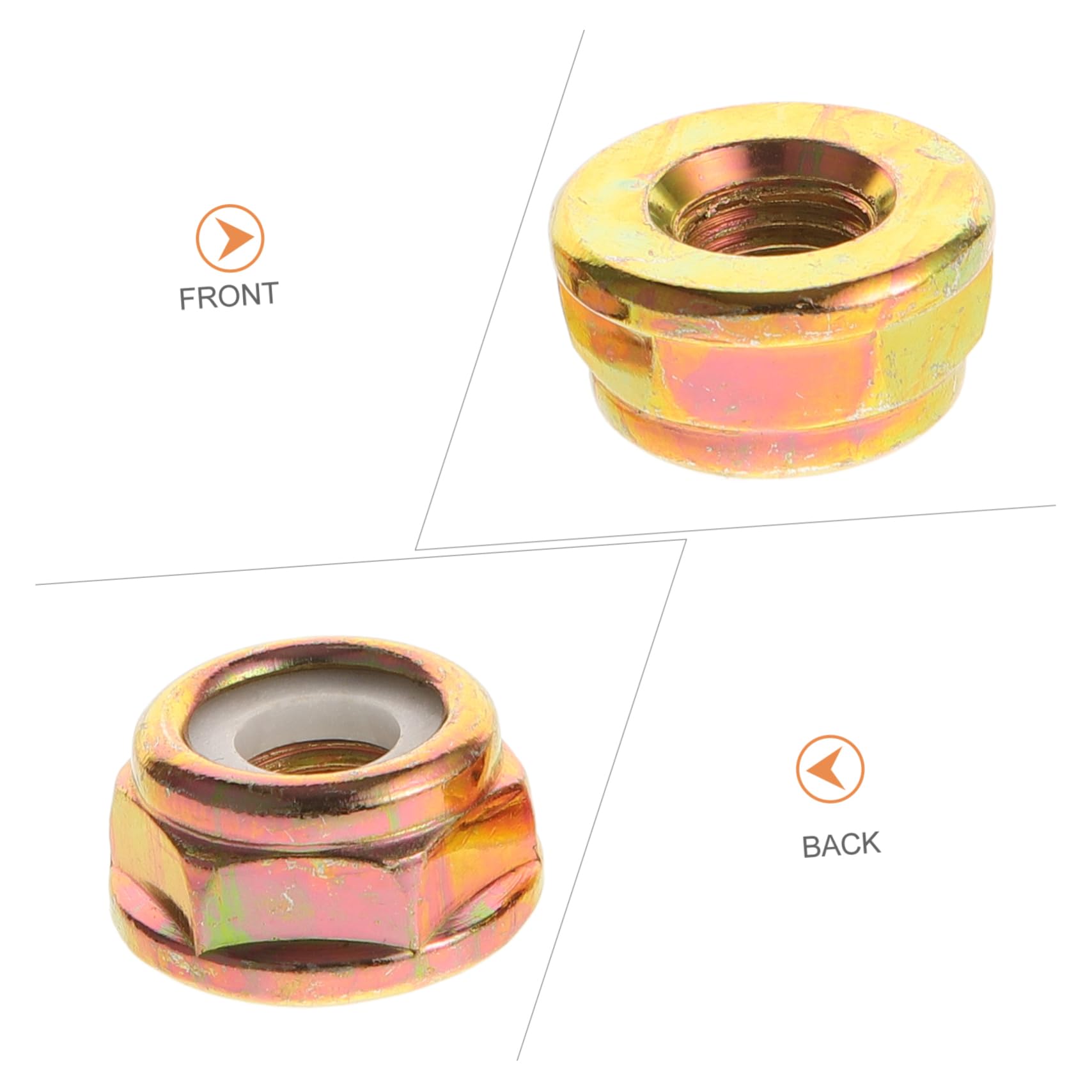 BESPORTBLE 50piezas Tuercas De Cuchilla para Cortacésped y Desbrozadora Tuerca De Trabajo para Reemplazo De Accesorios De Jardinería Compatible Máquinas De Corte De Césped