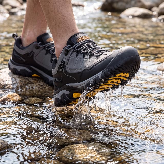 ARRIGO BELLO Wanderschuhe Herren Trekkingschuhe Outdoor Schuhe EU 41-46 | Verstärkte Zehenkappe,Knöchelschutz,Rutschfest,Atmungsaktiv,Für Kurze und Lange Wanderungen,Für Alle Jahreszeiten,Langlebig