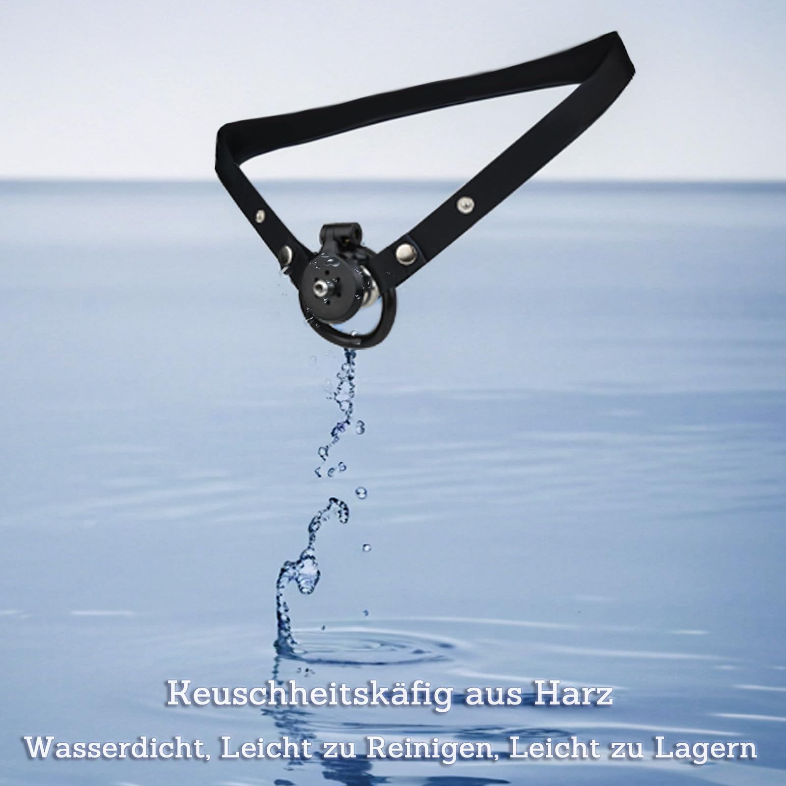 Cage de chasteté plate pour hommes avec anneau pénien, support urinaire et ceinture élastique en résine 3D - Attaches de bondage SM (Rose+Ceinture)