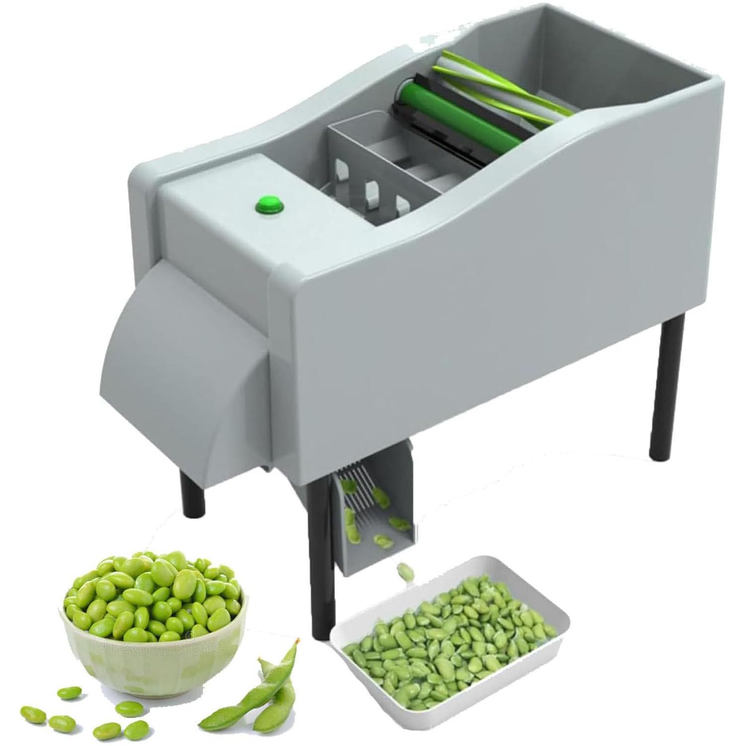 Automatische kommerzielle Erbsenschalen-Maschine, Haushalts-Sojabohnen-Schälmaschine, 25-40 kg/h Schaleneffizienz für Sojabohnen, schwarze Bohnen