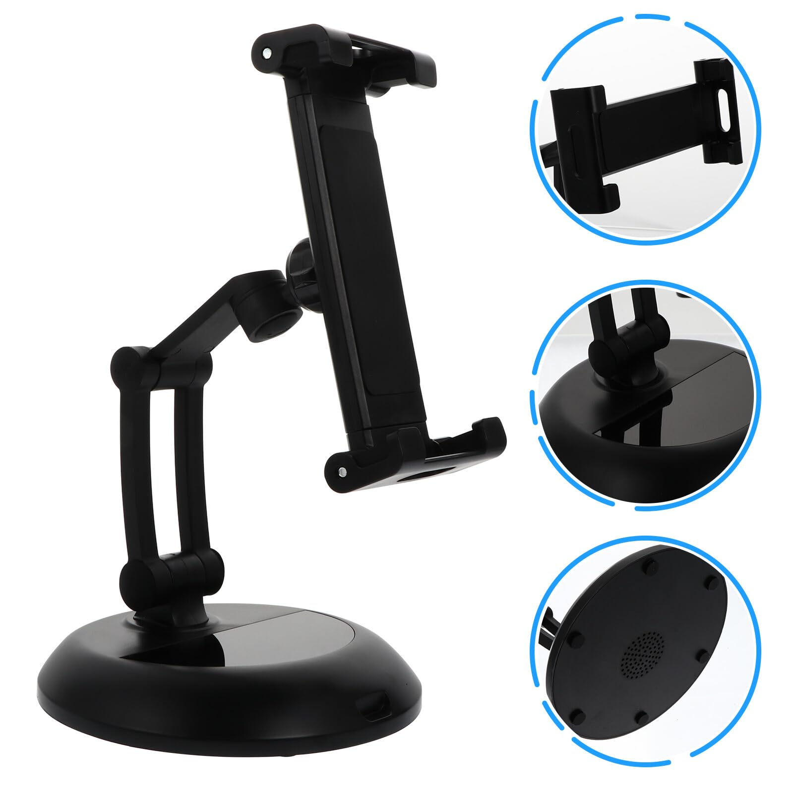 Verstellbarer Tablet Ständer aus Metall Klappbar Desktop Telefonhalterung für Online Unterricht und Ergonomisches Lernen rutschfest Schwarzer Tablet Halter
