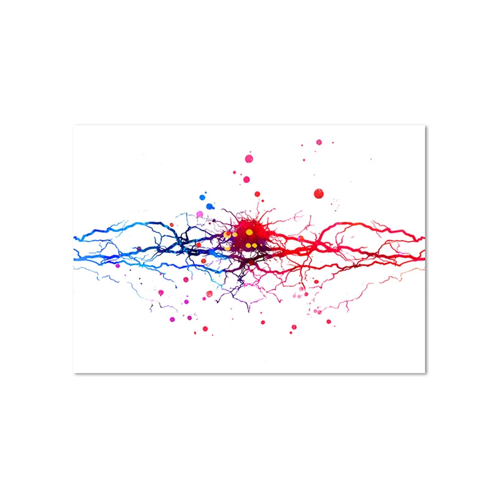 1 Szt. Neuron Akwarela Neurologia Ścienny Plakat Artystyczny Drukuj Anatomia Mózgu Medycyna Obraz Na Płótnie Synapse Clinic Room(04,50x70cm)