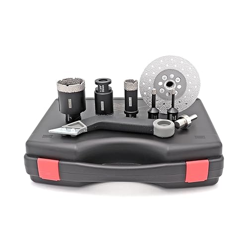 Miniatura 6 de DT-DIATOOL Kit de brocas de núcleo de diamante, 2 brocas de 14 pulgadas con broca de bisel de diamante de 45 pulgadas y adaptador hexagonal para