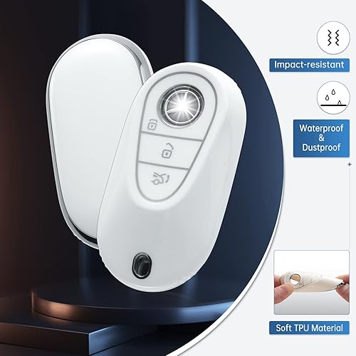 Miniatura 3 de YO&YOYE - Funda para llavero Mercedes Benz con llavero, protección de carcasa de TPU suave para Clase SClase GClase E