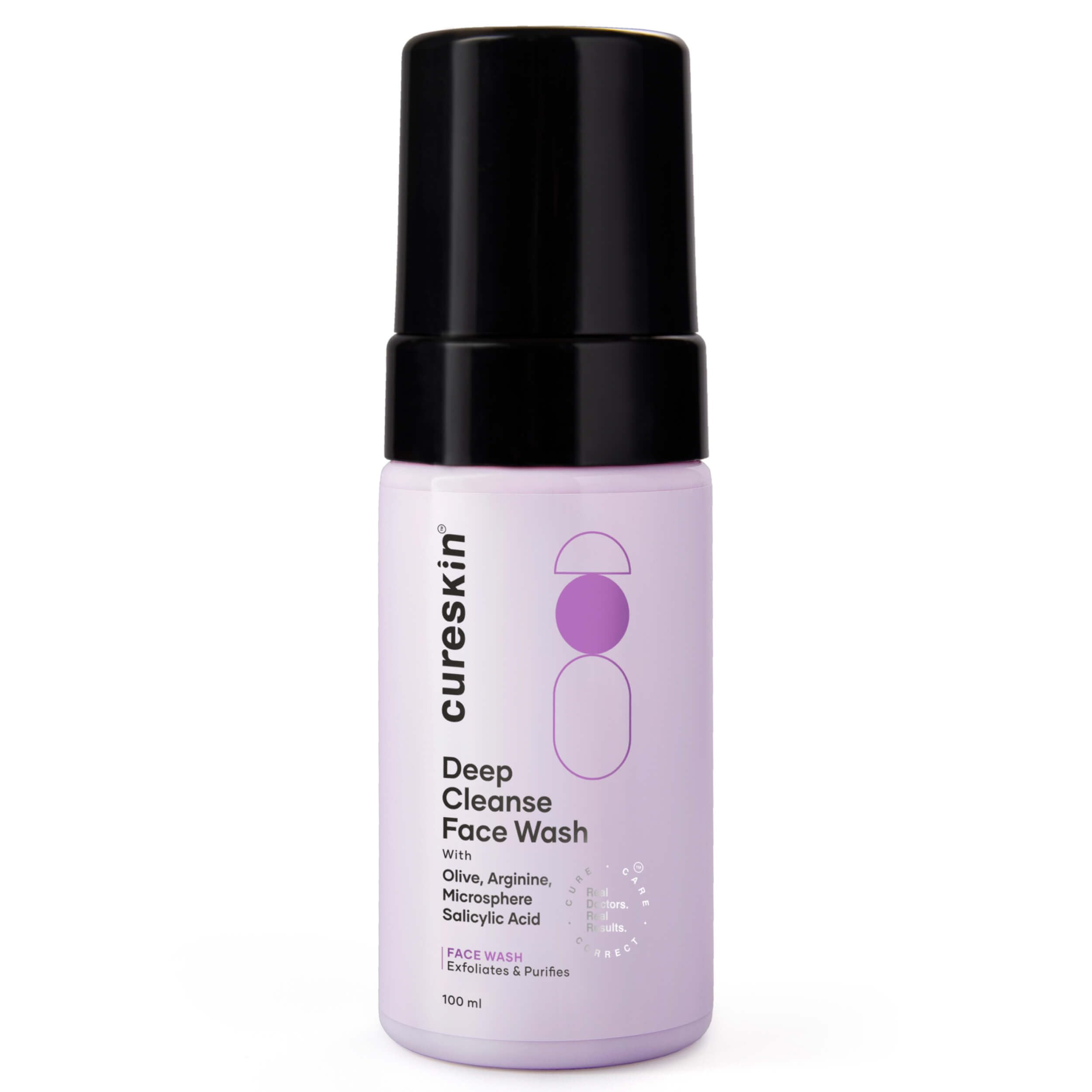 Cureskin Deep Cleanse Salicylic Acid Face Wash for Oily Skin | Salicylic Acid Foaming Face Wash for Men and Women, 100 ml (Deep Cleanse)-image-49