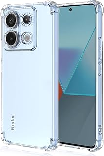(Redmi Note 13 5G) Clear Case Soft TPU Bumper Silicone Bumper Reinforced Corner Full Camera Protection Cover for Xiaomi Redmi Note 13 5G