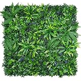 Yangrass 12pcs 20''x20'' Grass Wall Panels, Artificial Hedge Panels Greenery Wall, UV Protected Faux Grass Backdrop Privacy Fence Screen, Greenery Wall for Outdoor Indoor Garden Birthday Wedding Decor