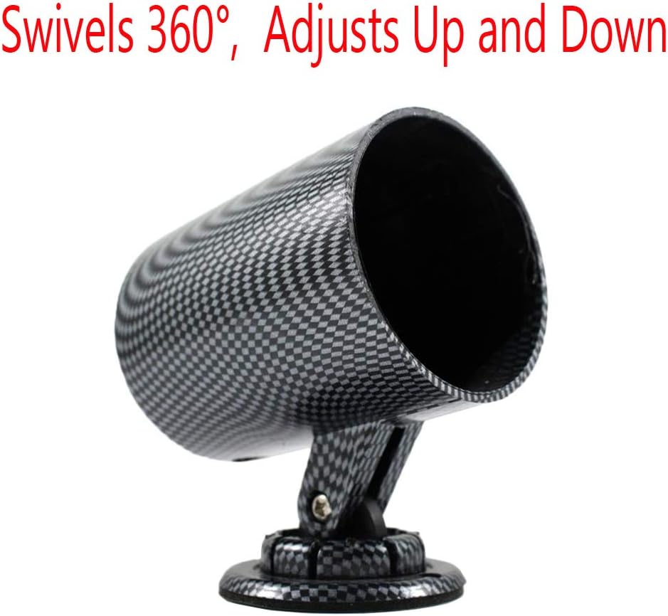 ESUPPORT Carbon Fiber 2" 52mm Heavy Duty Universal Single Hole Dash | Dashboard Car Auto Motor Gauge Pod Mount Holder