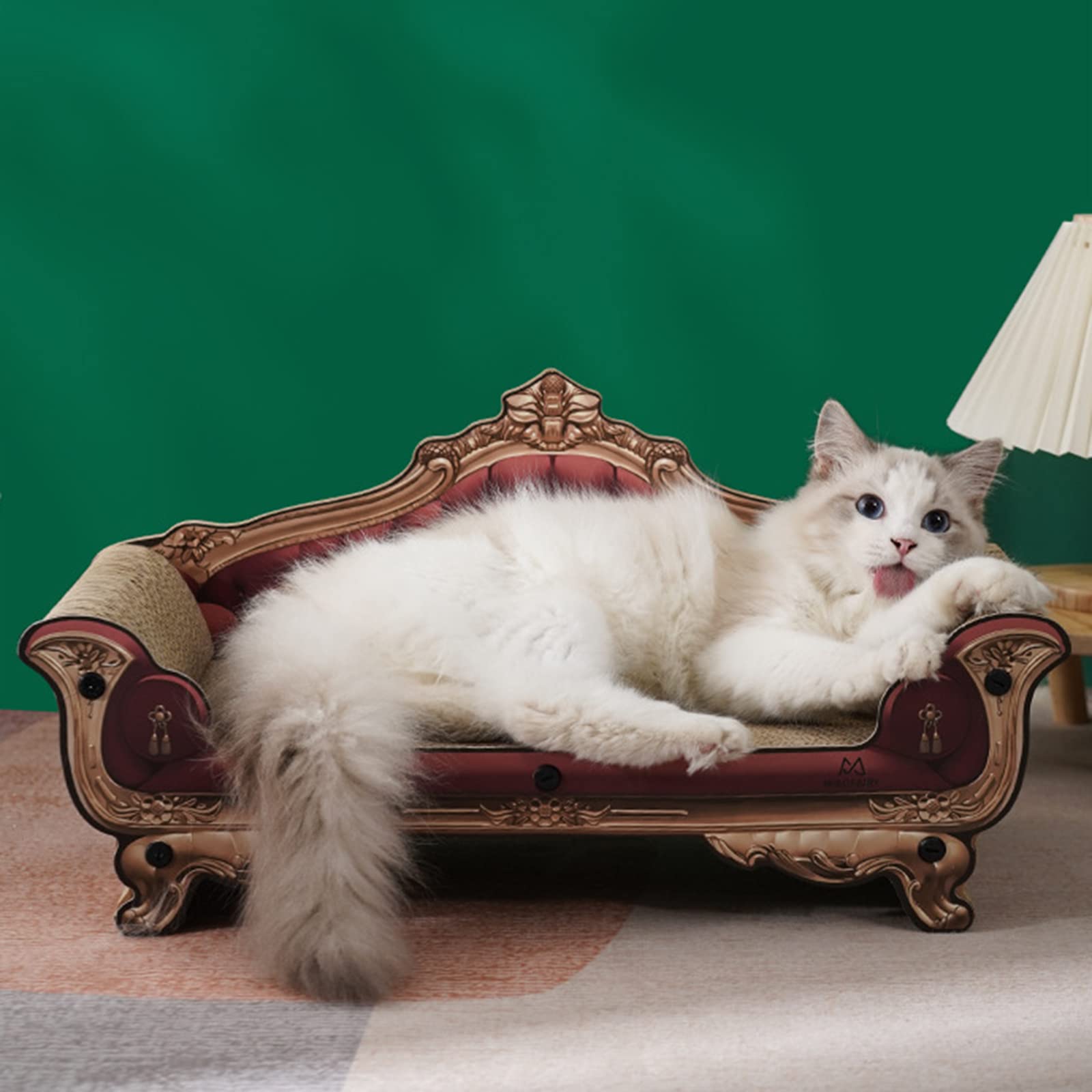 Cat Scratcher Wellpappe Kratzbett für Katzen Lounger Kratzunterlage Cats Toys Scratch Pad Board für, Interaktives Möbelstück