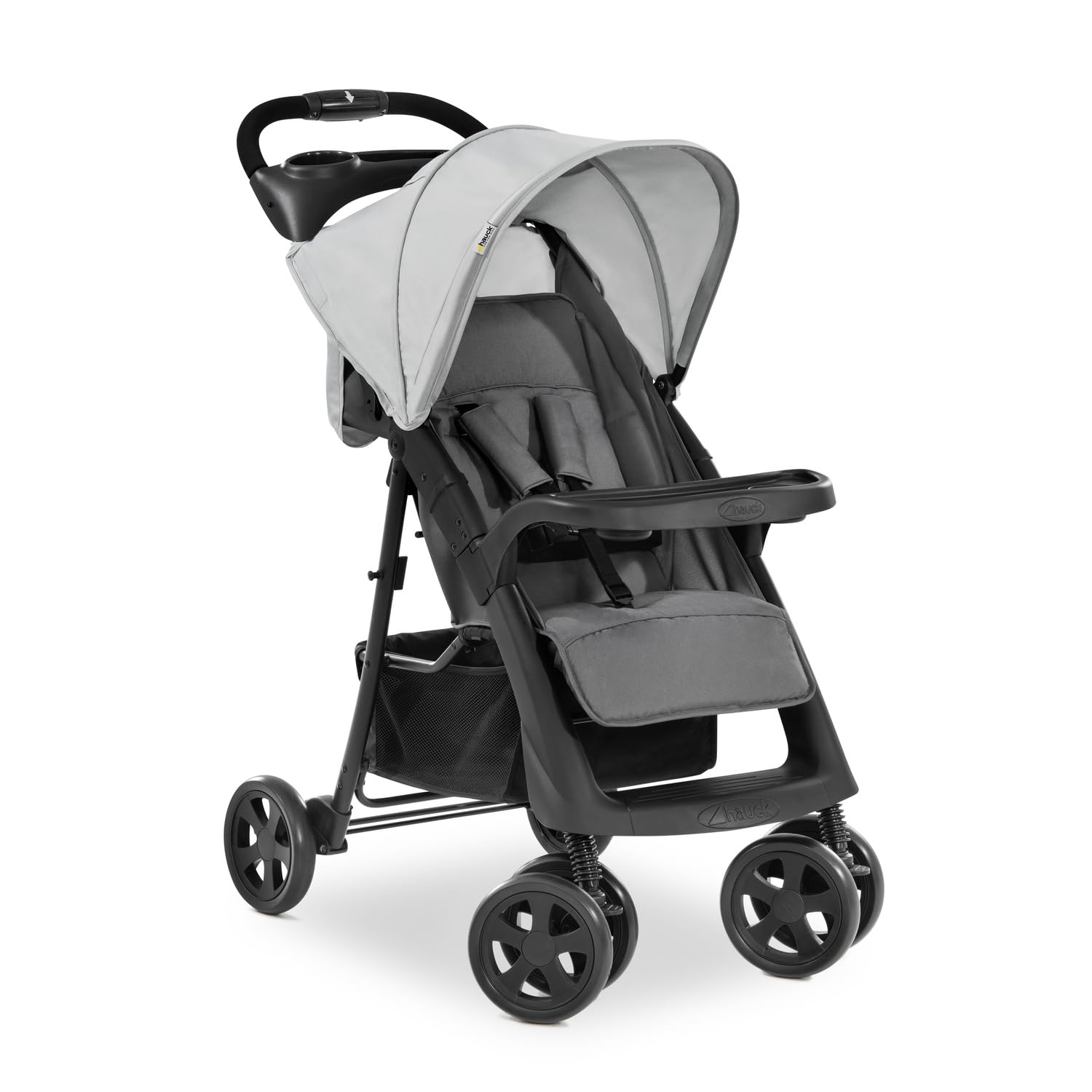Shopper Neo II, Grey - Lightweight Pushchair with Snack Tray, Cup Holder & Raincover, Compact & One Hand Folding, Fully Reclining from Birth up to 22 kg
