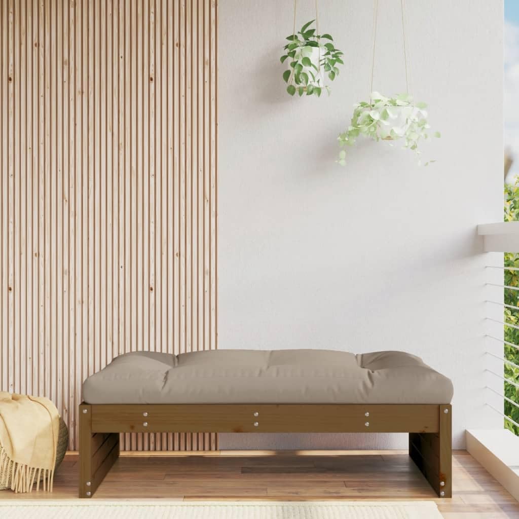 DYRJDJWIDHW sofás,sofacama Dos plazas,Sillon Cama 2 plazas,Sofa Salon,sofá Cama Barato 100 Euros,Taburete de jardín Madera Maciza de Pino marrón Miel 120x80 cmAdecuado para salón, Dormitorio