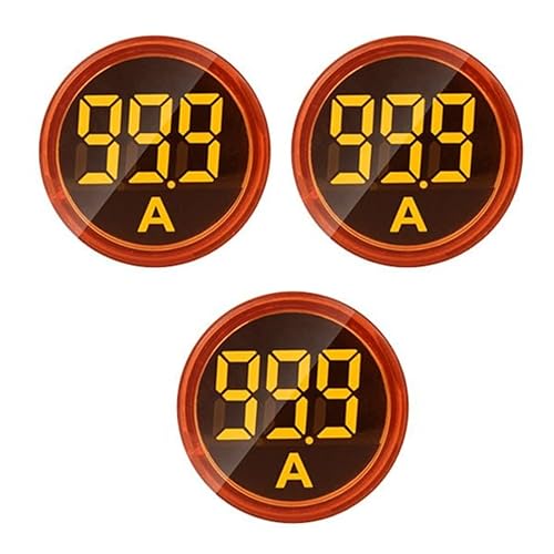 Indicador de corriente alterna con pantalla digital, probador de corriente LED de cabeza redonda de 0.866 in, monitor de amperímetro de 0  100 A