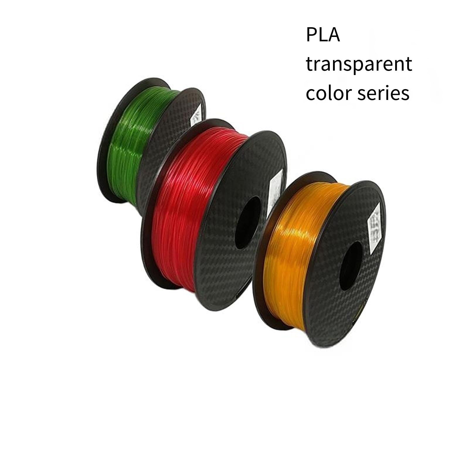 Filamento biodegradable verde de alta precisión FDM del filamento la pluma impresión transparente 1,75 mm PLA kg filamento de impresión 3D(Transparent orange)