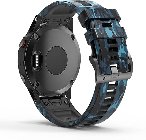 Bandkids Correa de camuflaje de 0.866 in para Garmin Fenix 567, Fenix 6 Pro, reloj Fenix 5 Plus, bandas de silicona deportivas ajustables