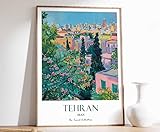 3 Tehran Print Tehran Travel Poster Middle East Travel Print Islamic Decor Gift for Muslim Iran A3 Poster on Canvas - Inspirador Motivacional Arte de la pared Vida diaria Cita alentadoras frases cort